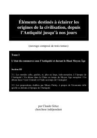 Claude Gétaz — Éléments destinés à éclairer les origines de la civilisation, depuis l’Antiquité jusqu’à nos jours Tome I Section III