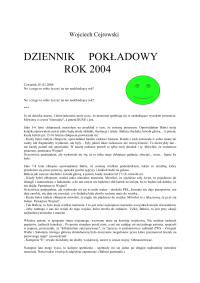 Cejrowski Wojciech — Dziennik pokładowy (ZA ROK 2004)