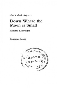 Richard Llewellyn — Down where the Moon is Small