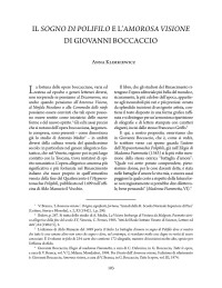 Anna Klimkiewicz — Il Sogno di Polifilo e l'Amorosa visione di Giovanni Boccaccio