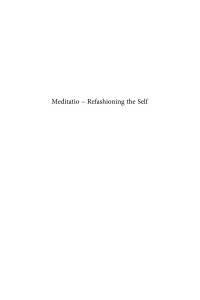 Enenkel, Karl A. E. .; Melion, Walter; — Meditatio - Refashioning the Self
