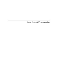 Unknown — Java Servlet Programming