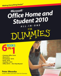 Desconocido — For Dummies Peter Weverka Office Home And Student 2010 All In One For Dummies For Dummies 2010