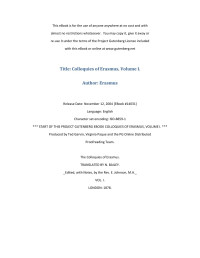 Mario — Microsoft Word - Colloquies Of Erasmus