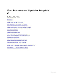 Mark Allen Weiss — Data Structures and Algorithm Analysis in C