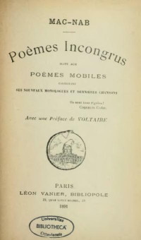 Maurice Mac-Nab [Maurice Mac-Nab] — Poèmes incongrus - suite aux poèmes mobiles