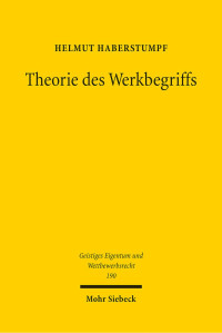 Helmut Haberstumpf — Theorie des Werkbegriffs