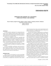 Asger M. Iversen — Modeling and Control of a Teletruck Using Electronic Load Sensing