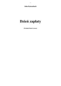 Dzien zaplaty — Katzenbach John