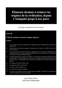 Claude Gétaz — Éléments destinés à éclairer les origines de la civilisation, depuis l’Antiquité jusqu’à nos jours Tome III Section I