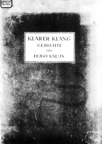 Salus, Hugo, 1866-1929 — Klarer Klang [microform] : Gedichte