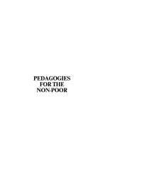 Robert A. Evans;Alice Frazer Evans;Dr. William B. Kennedy; — Pedagogies for the Non-Poor