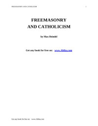 Max Heindel — Freemasonry and Catholicism