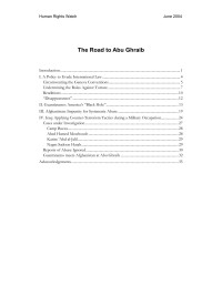 Human Rights Watch — The Road to Abu Ghraib (2004)