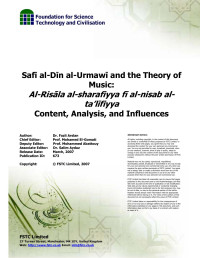 Fazli Arslan, Mohamed El-Gomati, Mohammed Abattouy, Salim Ayduz — Safî al-Dîn al-Urmaî and The Theory of Music: Al-RISĀLA AL-SHARAFIYYA FĪ AL-NISAB AL-TA’LĪFIYYA Content, Aanalysis, and Influences