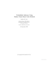 Rafford M. Neal — Probabilistic Inference Using Markov Chain Monte Carlo Methods