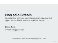 Enrico Bacis — Non solo Bitcoin