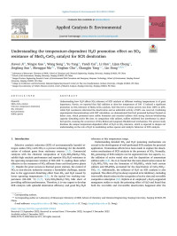 Jiawei Ji — Understanding the temperature-dependent H2O promotion effect on SO2 resistance of MnO x -CeO2 catalyst for SCR denitration