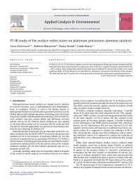 Tania Montanari — FT-IR study of the surface redox states on platinum-potassium-alumina catalysts