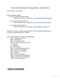 Dr Divine — Divine intervention Step 2 USMLE Podcast notes