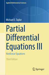 Michael E. Taylor — Partial Differential Equations III Nonlinear Equations Third Edition