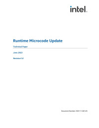 Intel Corporation — Runtime Microcode Update Technical Paper