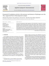 Zhengxin Ding — Promoted CO oxidation activity in the presence and absence of hydrogen over the TiO2-supported Pt/Coâ€“B bicomponent catalyst