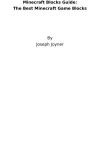 Joseph Joyner — Minecraft Blocks Guide