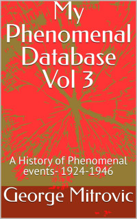George Mitrovic — My Phenomenal Database Vol 3: A History of Phenomenal events- 1924-1946
