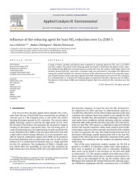 Sara Erkfeldt — Influence of the reducing agent for lean NOx reduction over Cu-ZSM-5