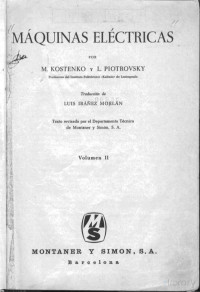 Kostenko, Piotrovsky — Máquinas Eléctricas Volumen 2 , 2a. Edición