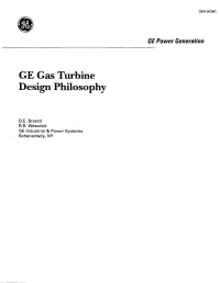 Unknown — GER3434D - GE Gas Turbine Design Philosophy