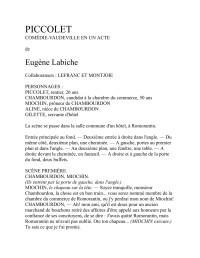 Eugène Labiche — PICCOLET