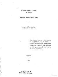 Daniel Leonard Everett — A Língua Pirahã e a Teoria da Sintaxe