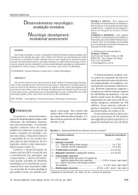 Autor Newra T. Rotta e Fleming S. Pedroso — Desenvolvimento neurológico avaliação evolutiva (Artigo)