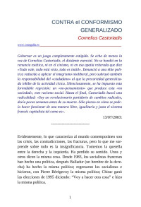 Cornelius Castoriadis — Contra el conformismo generalizado.