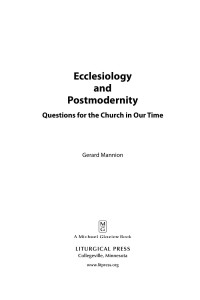 Gerard Mannion — Ecclesiology and Postmodernity: Questions for the Church in Our Time