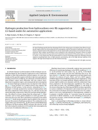 S. Rijo Gomes & N. Bion & D. Duprez & F. Epron — Hydrogen production from hydrocarbons over Rh supported on Ce-based oxides for automotive applications