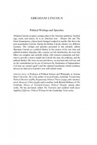 Abraham Lincoln — Lincoln Political Writings