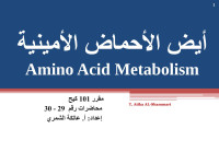 user — أيض البروتينات Protein Metabolism