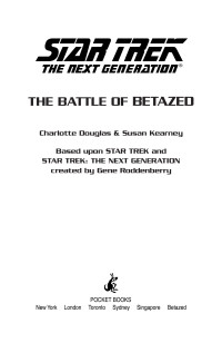 Charlotte Douglas;Susan Kearney; & Susan Kearney — The Battle of Betazed