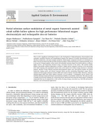 Alagan Muthurasu — Partial selenium surface modulation of metal organic framework assisted cobalt sulfide hollow spheres for high performance bifunctional oxygen electrocatalysis and rechargeable zinc-air batteries