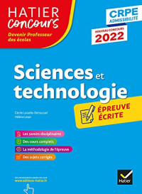 Cécile Laruelle-Detroussel, Hélène Lesot — Sciences et technologie - CRPE 2022 - Epreuve écrite d'admissibilité