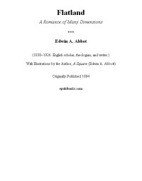 Edwin A. Abbot [Abbot, Edwin A.] — Flatland: A Romance of Many Dimensions