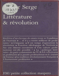 Victor Serge — Littérature et révolution (Petite collection maspero) (French Edition)