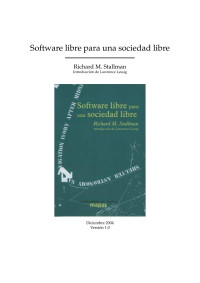 RICHARD M. STALLMAN — SOFTWARE LIBRE PARA UNA SOCIEDAD LIBRE