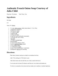 Ref Desk — 26. AUTHENTIC FRENCH ONION SOUP COURTESY OF JULIA CHILD (ARTICULO) (INGLES) AUTOR ROCKVILLE CENTRE PUBLIC LIBRARY WEBSITE