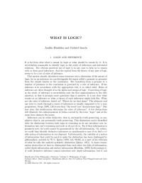 Jaakko Hintikka, Gabriel Sandu — WHAT IS LOGIC?