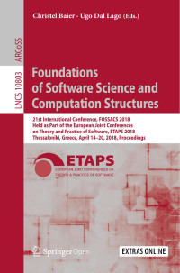 Christel Baier & Ugo Dal Lago — Foundations of Software Science and Computation Structures