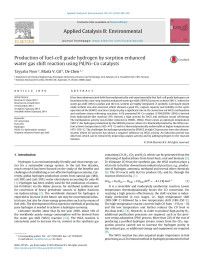 Tayyaba Noor — Production of fuel-cell grade hydrogen by sorption enhanced water gas shift reaction using Pd/Ni–Co catalysts